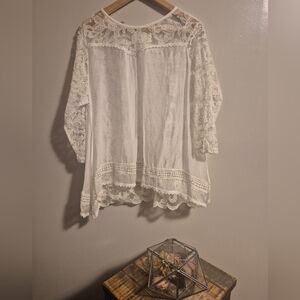 Bellambra Italian Boutique Layered Lace Silk Blend Large NWT